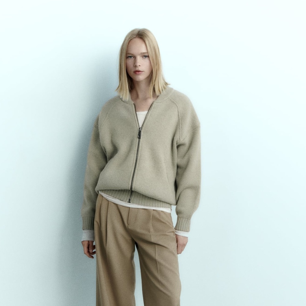 Zara | SIDE ZIP KNIT CARDIGAN | Size S-M